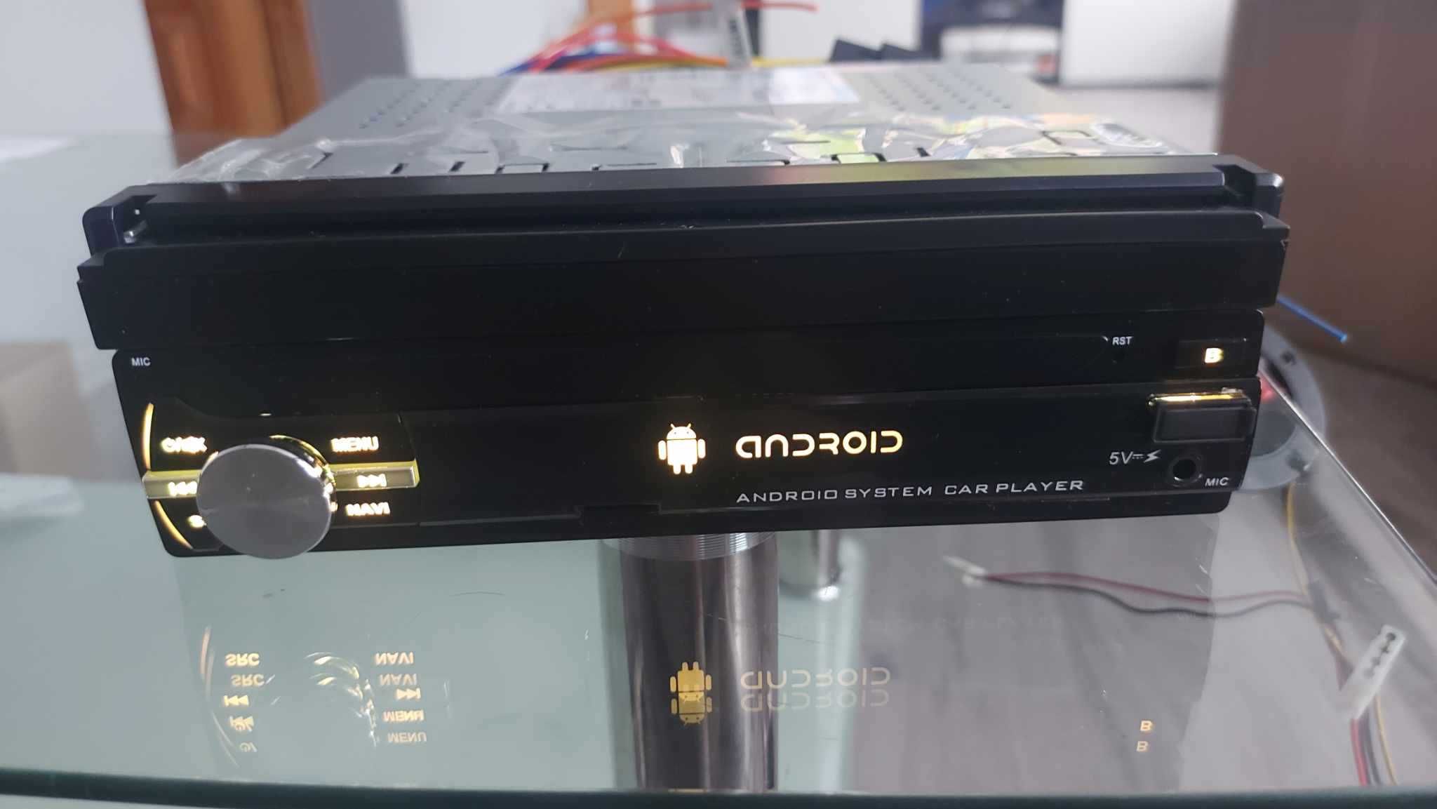 Radio 1 DIN wysuwane Android USB Bluetooth YouTube WI-FI Nawigacja RDS