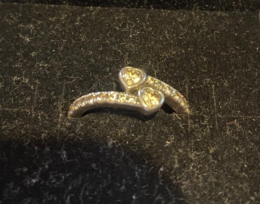 Anel da Pandora (Duplo Coração Brilhante