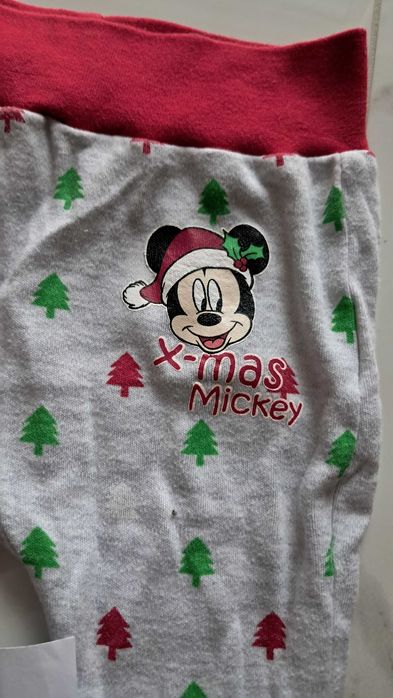 spodnie półśpiochy zakryte stópki Mickey Mouse święta Disney Baby