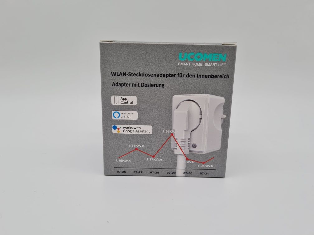 Inteligentne smart gniazdko Wi-Fi woltomierz Ucomen Google Alexa
