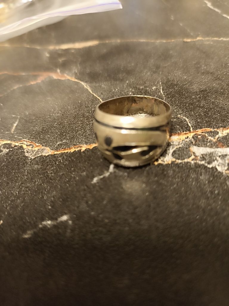 Кольцо серебряное 875 проба с звездой