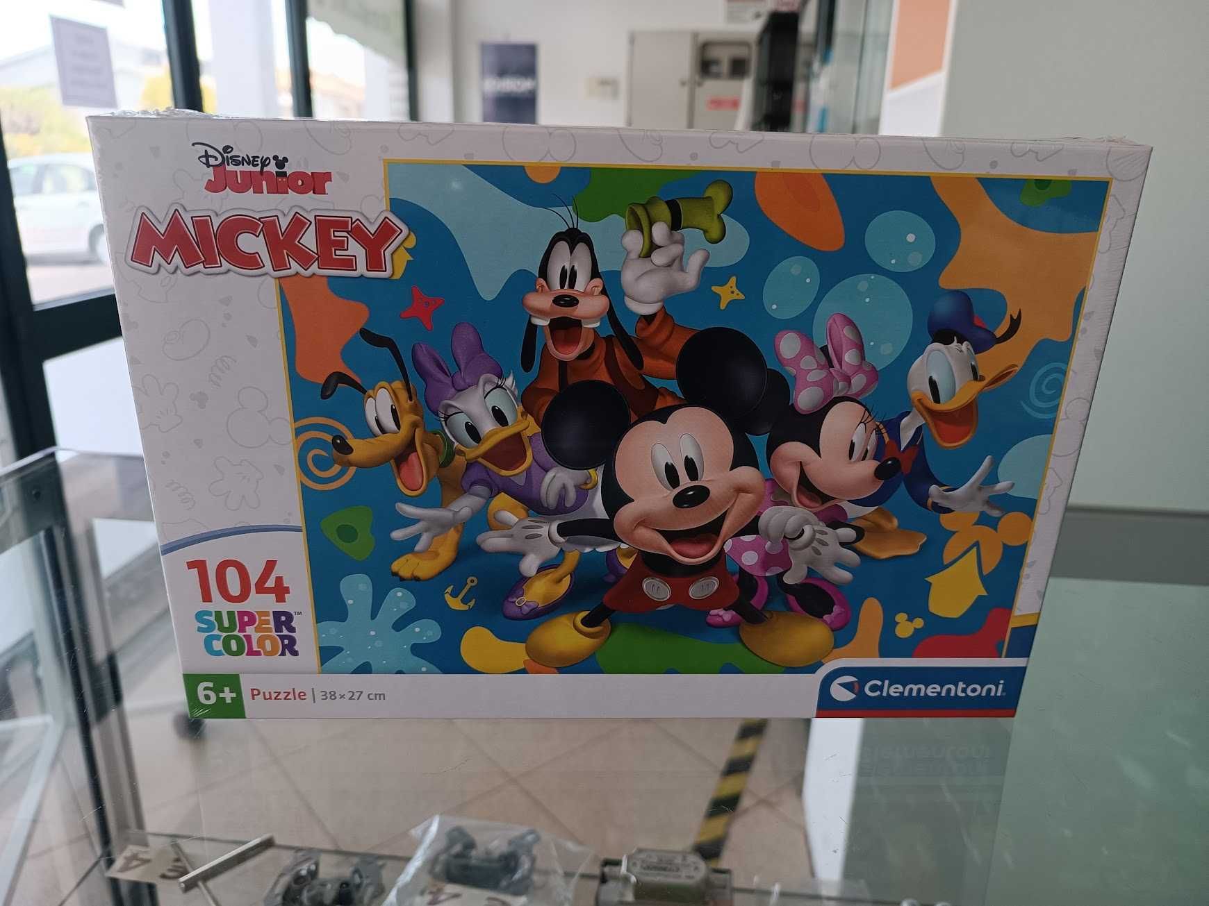 Puzzle Clementoni Mickey Color Splash Super Color 38x27cm 104 peças