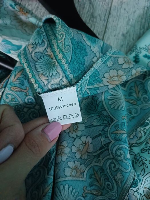 Koszula bluzka Boho etno góralska kwiaty kwiatki floral M 38