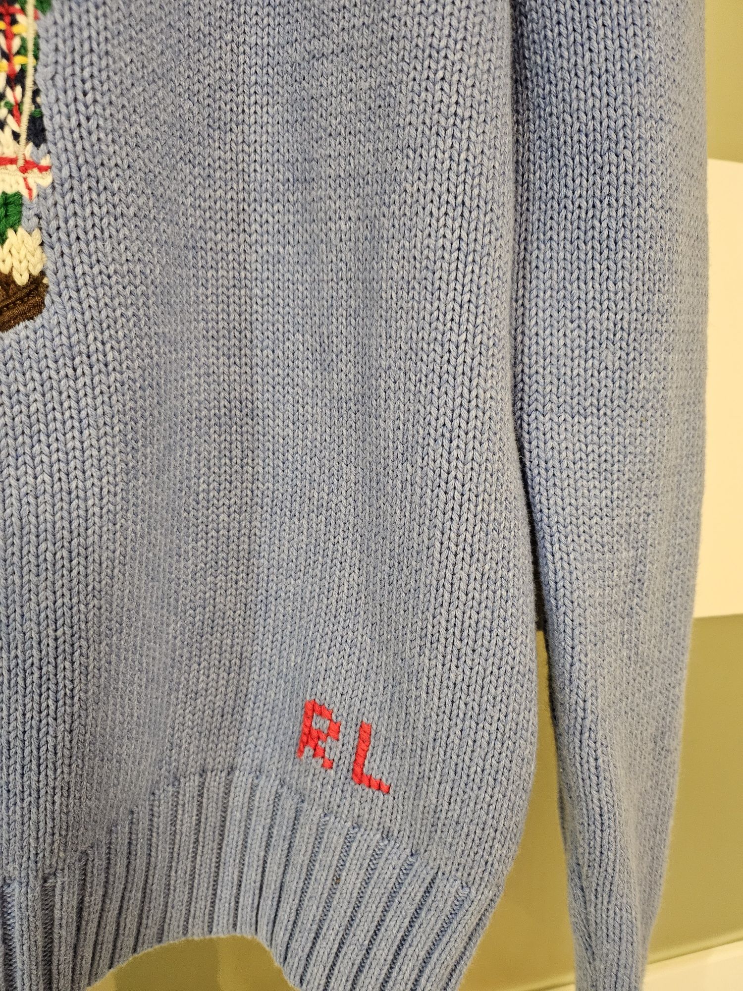 OKAZJA!!! Polo Ralph lauren męski sweter roz  L