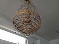 Candeeiro de Teto Vintage com Cristais - Elegância e Luxo
