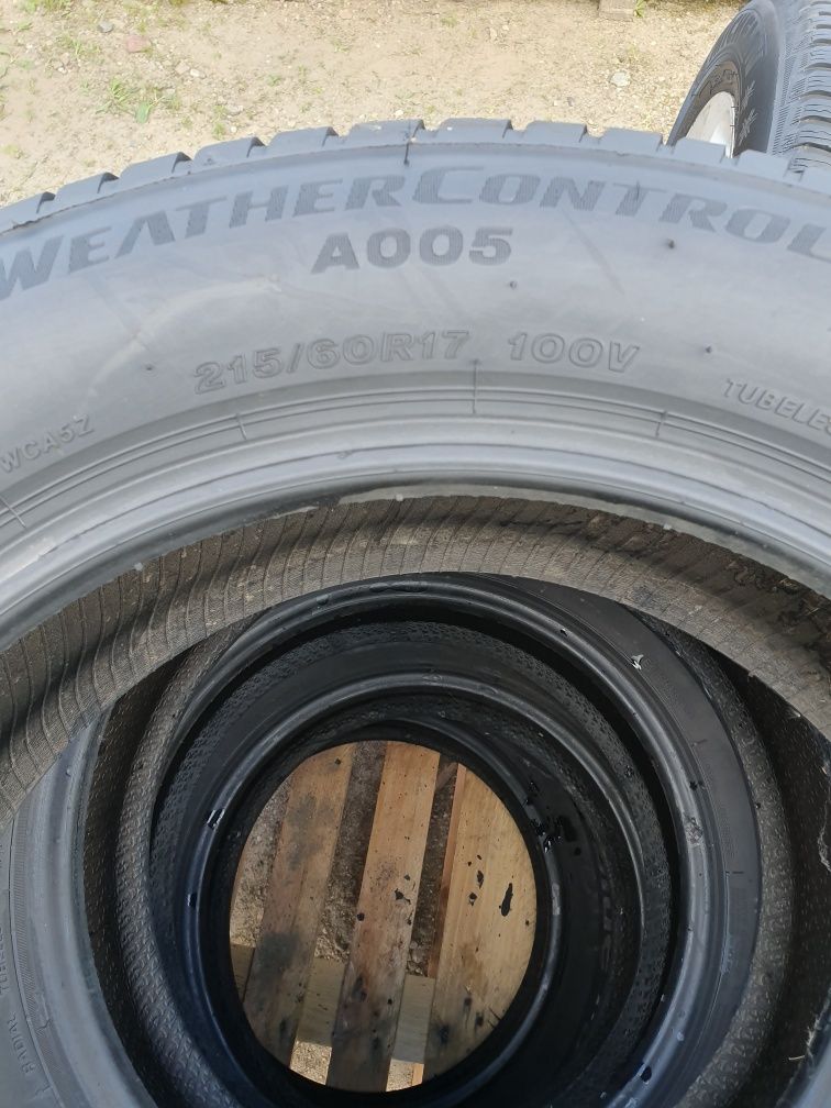 2x 215/60R17 100V Bridgestone Weather Control A005