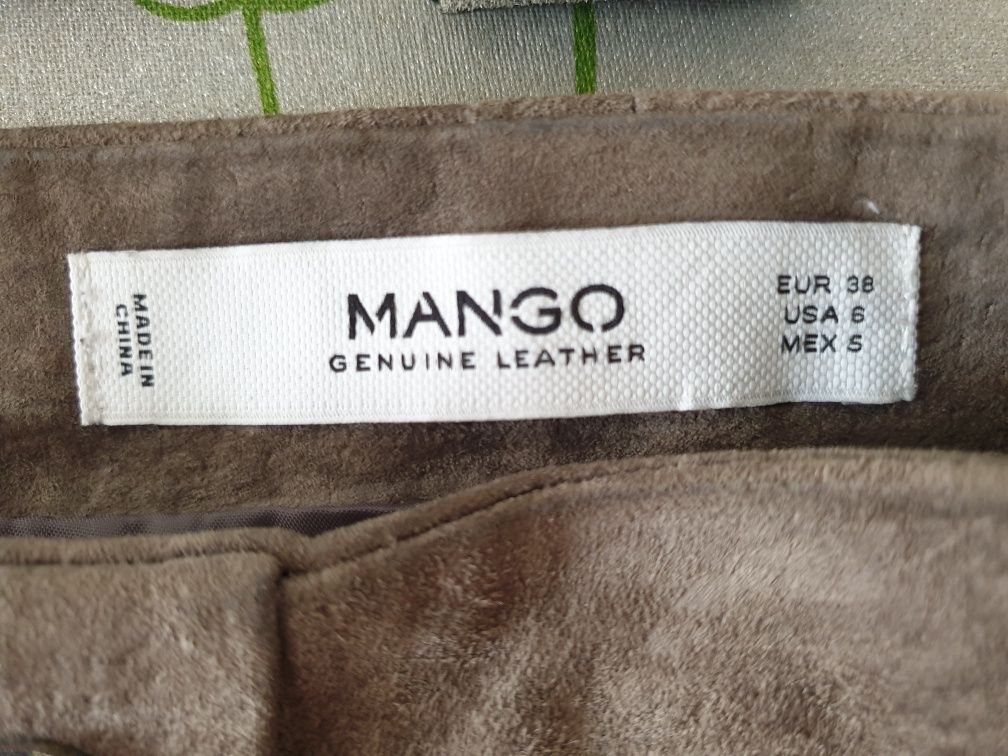 Спідниця із натуральної замші Mango