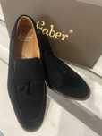 Buty eleganckie garnitur  /Mokasyny skórzane zamsz „faber” męskie 39
