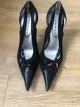 buty NOWE zagraniczne szpilki czarne STILLO obcas 11cm