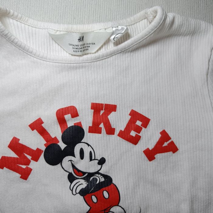 Футболка H&M з  Міккі Маусом, біла «Disney The One And Only на 8-10 ро