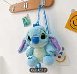 Mochila peluche do stitch azul