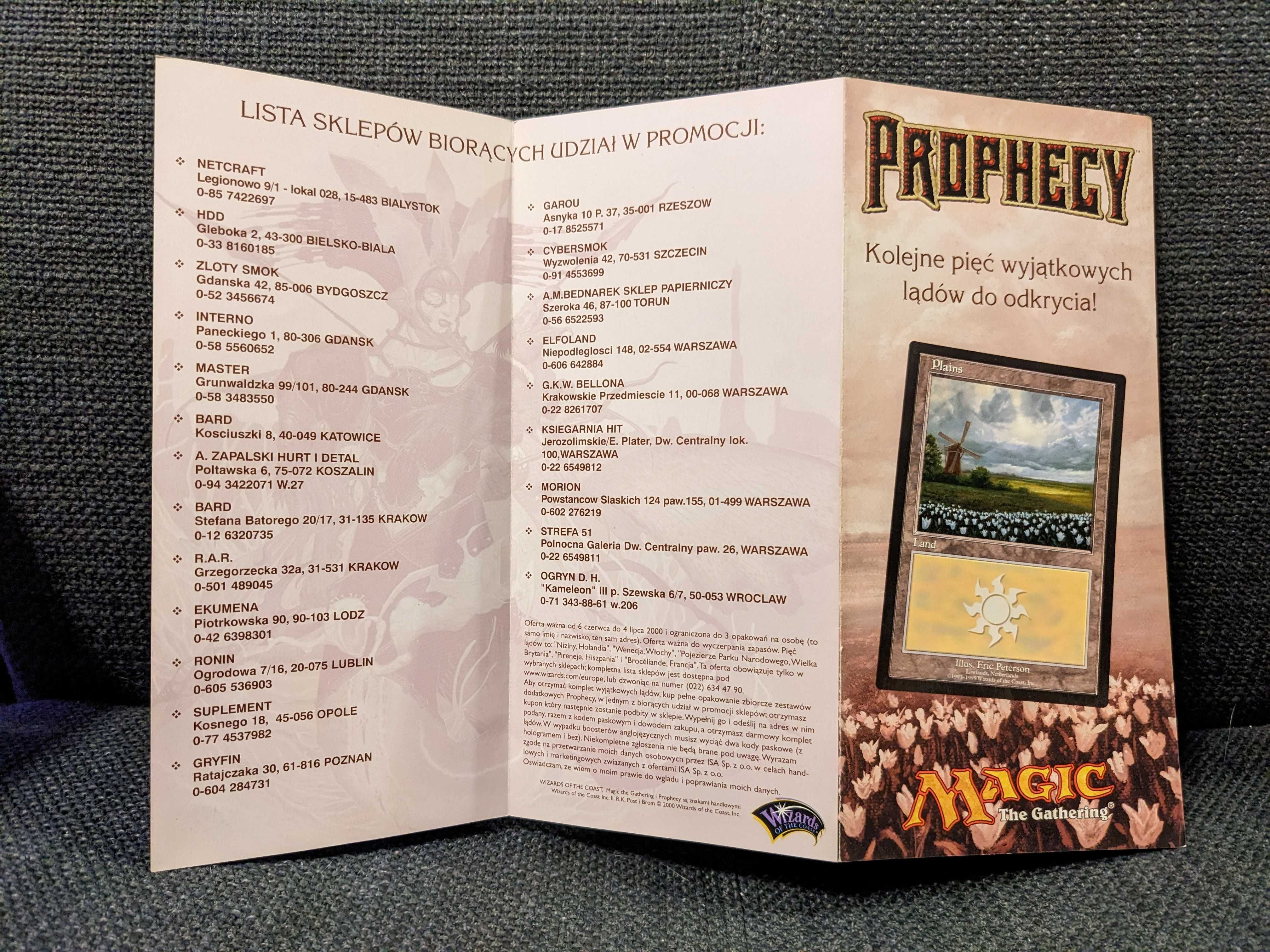 Magic the Gathering: Prophecy - broszura promocyjna z 2000