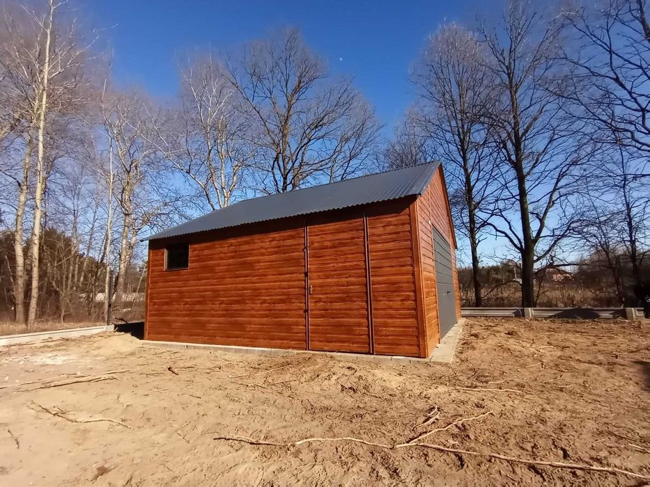 Garaż blaszany blaszak dach dwuspadowy 5x6 PRODUCENT różne wymiary (7)