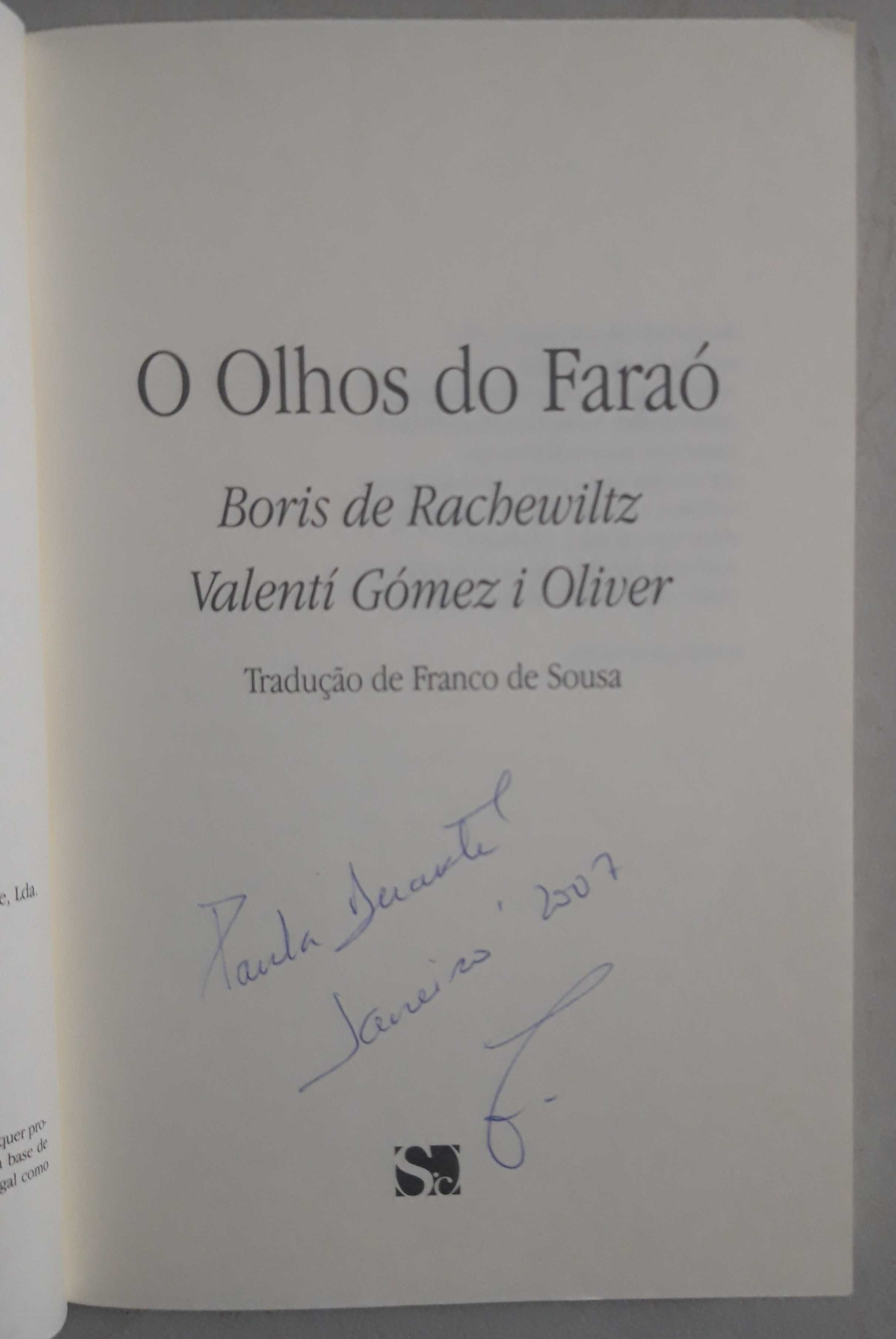 Livro - Ref: PAR1 - V Oliver e Boris de Rachewiltz - Os Olhos do Faraó