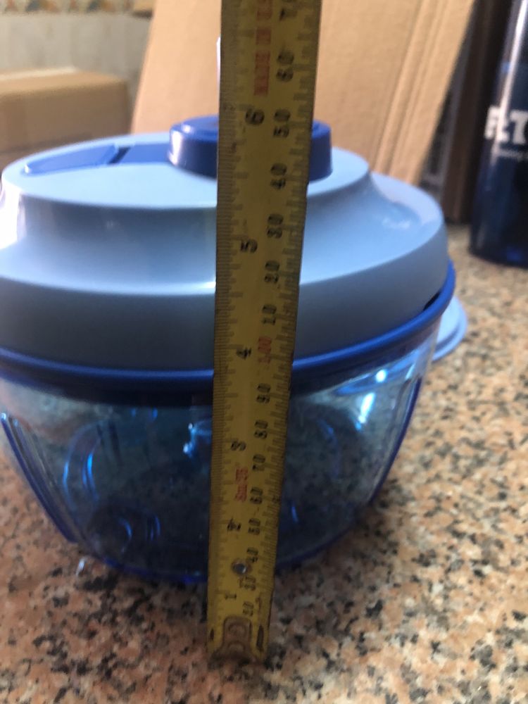 Processador de alimentos manual Tupperware Quick Chef Pro Azul
