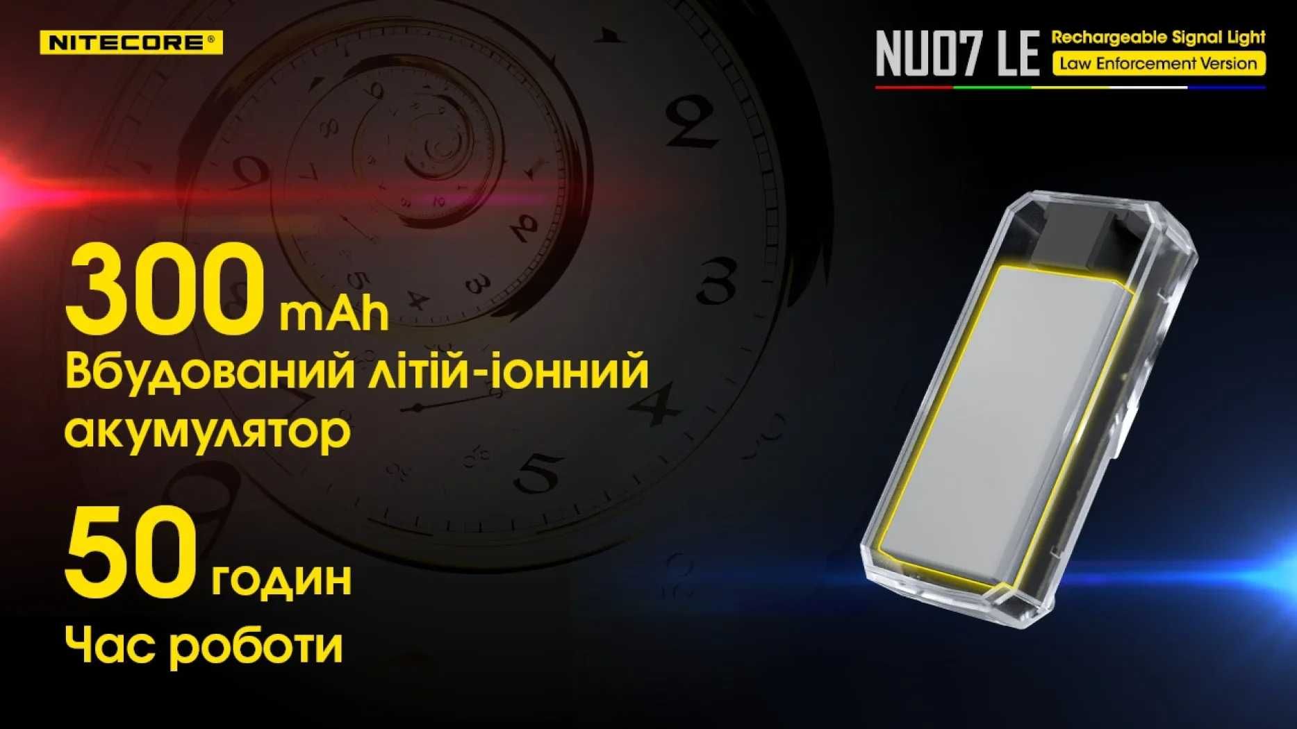 Nitecore NU07 LE Міні сигнальний налобний ліхтар