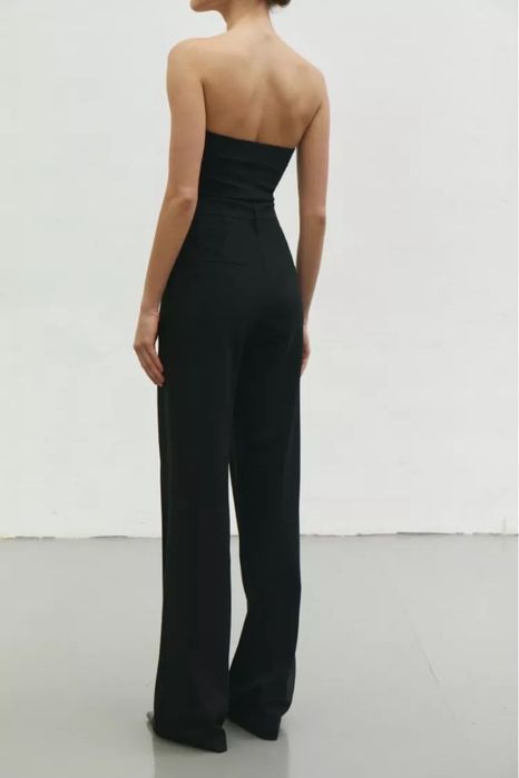 Брюки класичні прямі чорні PAPAYA