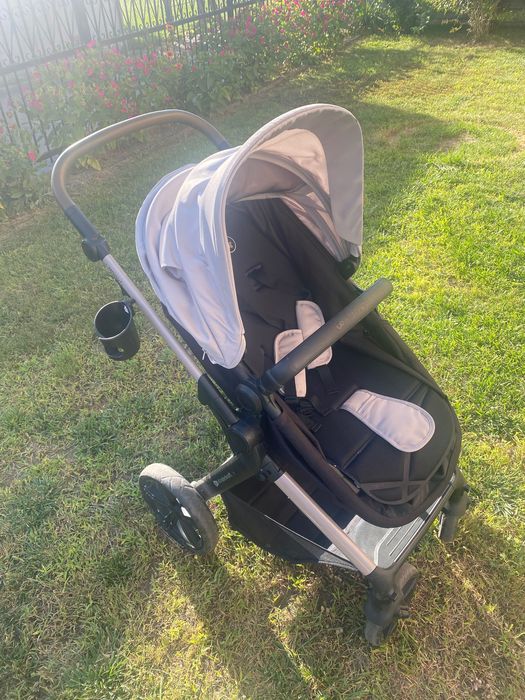 Szary Wózek dziecięcy gondola i spacerówka 3w1 Kinderkraft