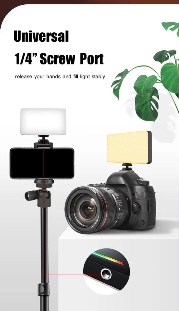Світлодіодне світло для відеозйомки W140 RGB з АКБ, студійне світло