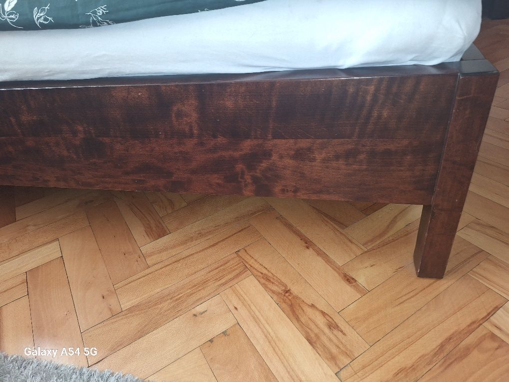 Łóżko sypialnia drewniana dąb palisander 160x200