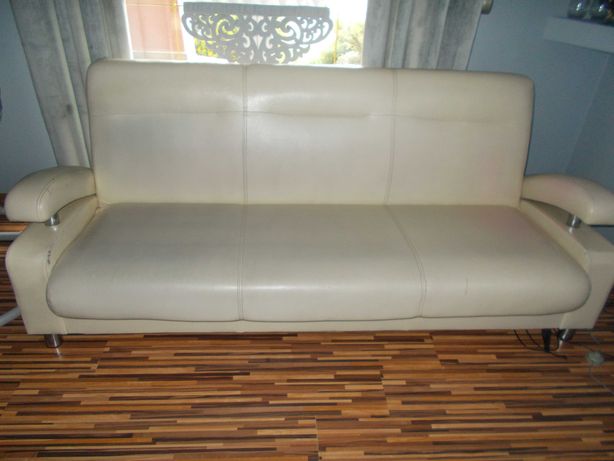 sofa kanapa rozkładana z ekoskóry do renowacji