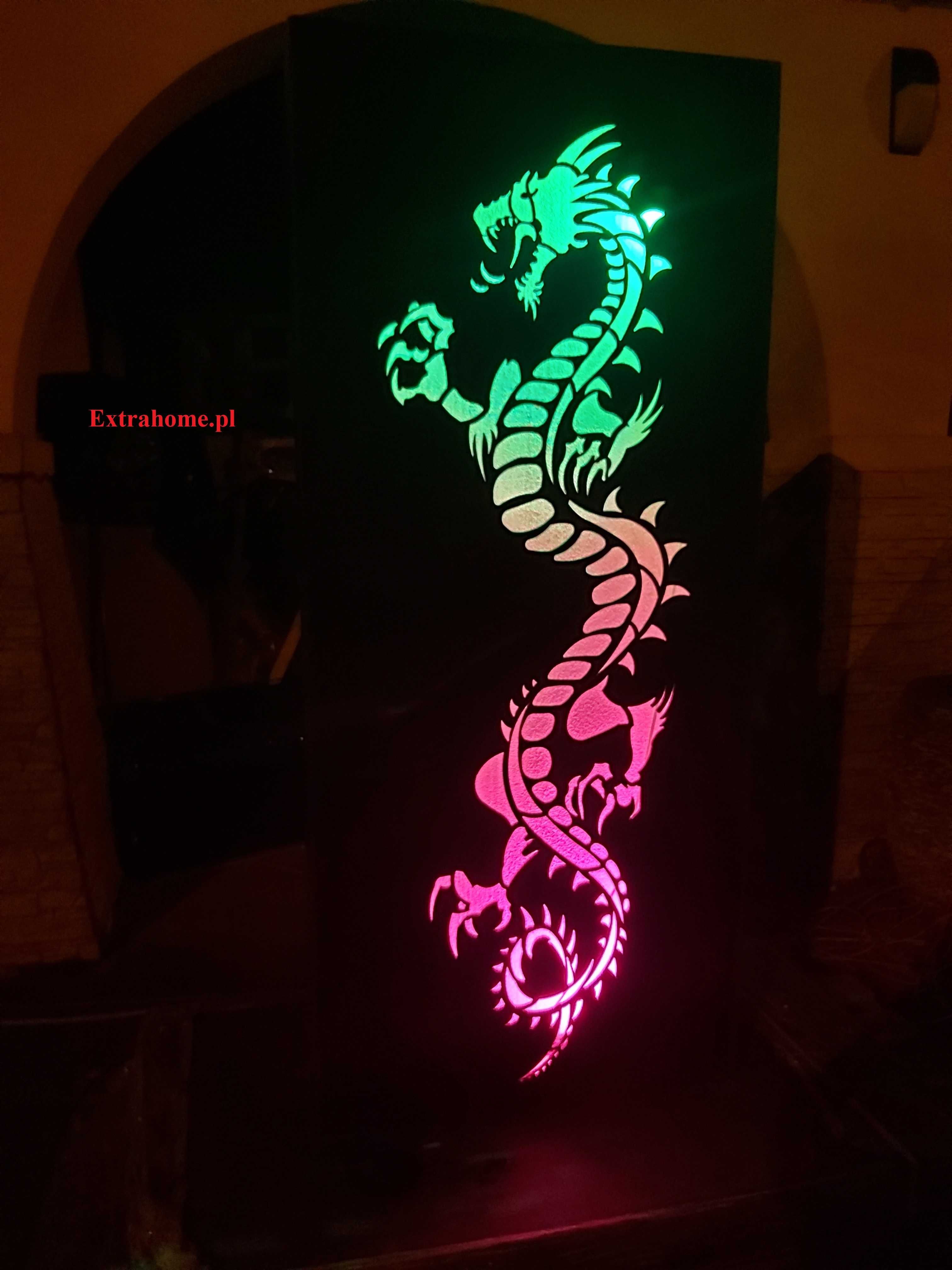 Smok Lampa Led RGB  h200cm Dekoracja ogrodowa