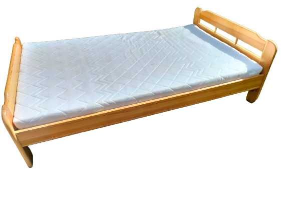 Solidne łóżko sosnowe z materacem 130x200
