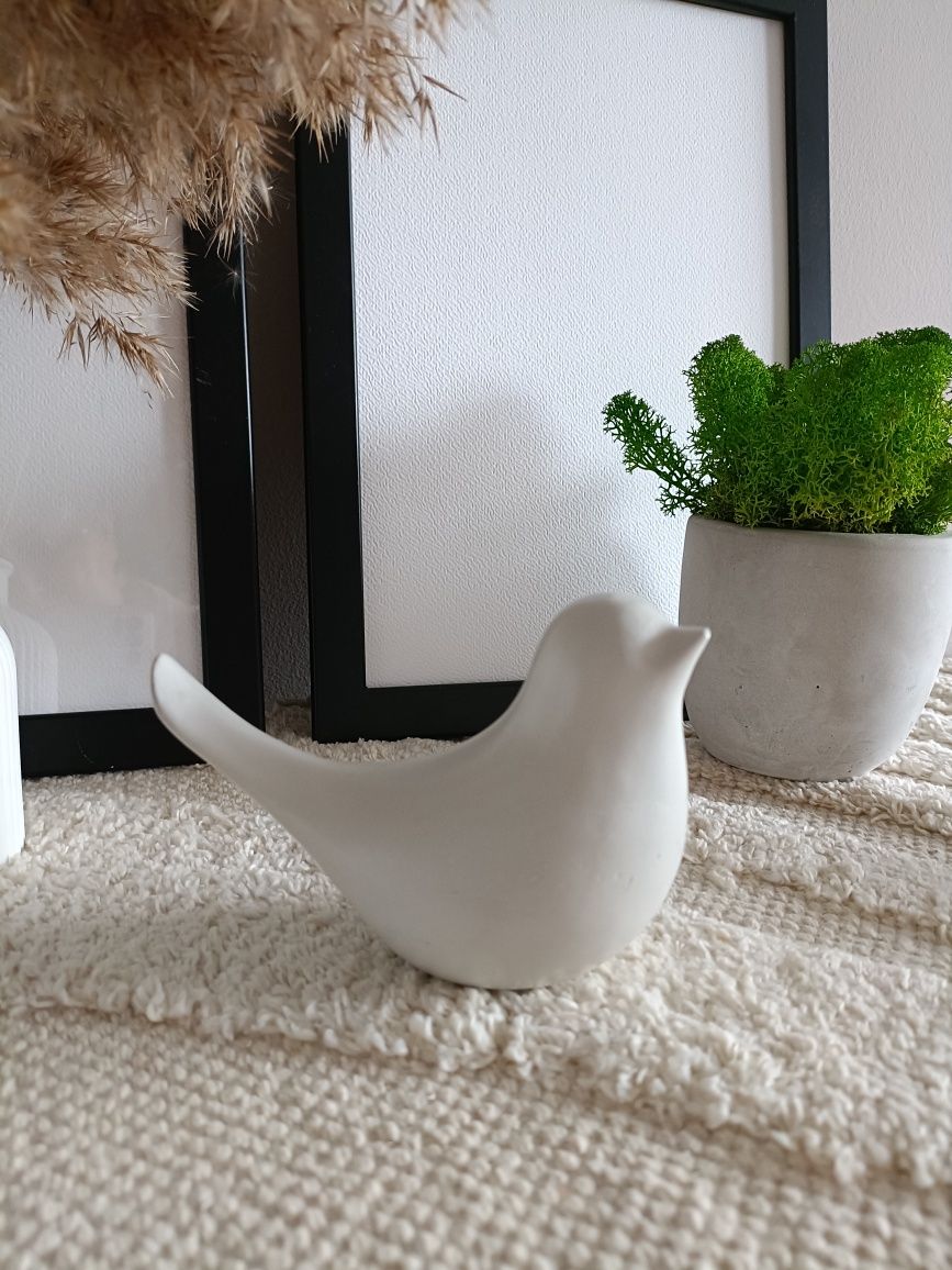 Ptak ptaszek do dekoracji figurka ceramiczny