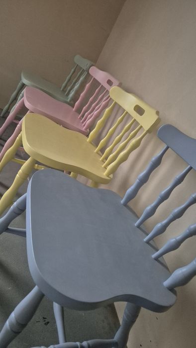 Krzesła gięte , patyczak, prl, ludwik, odrestaurowane