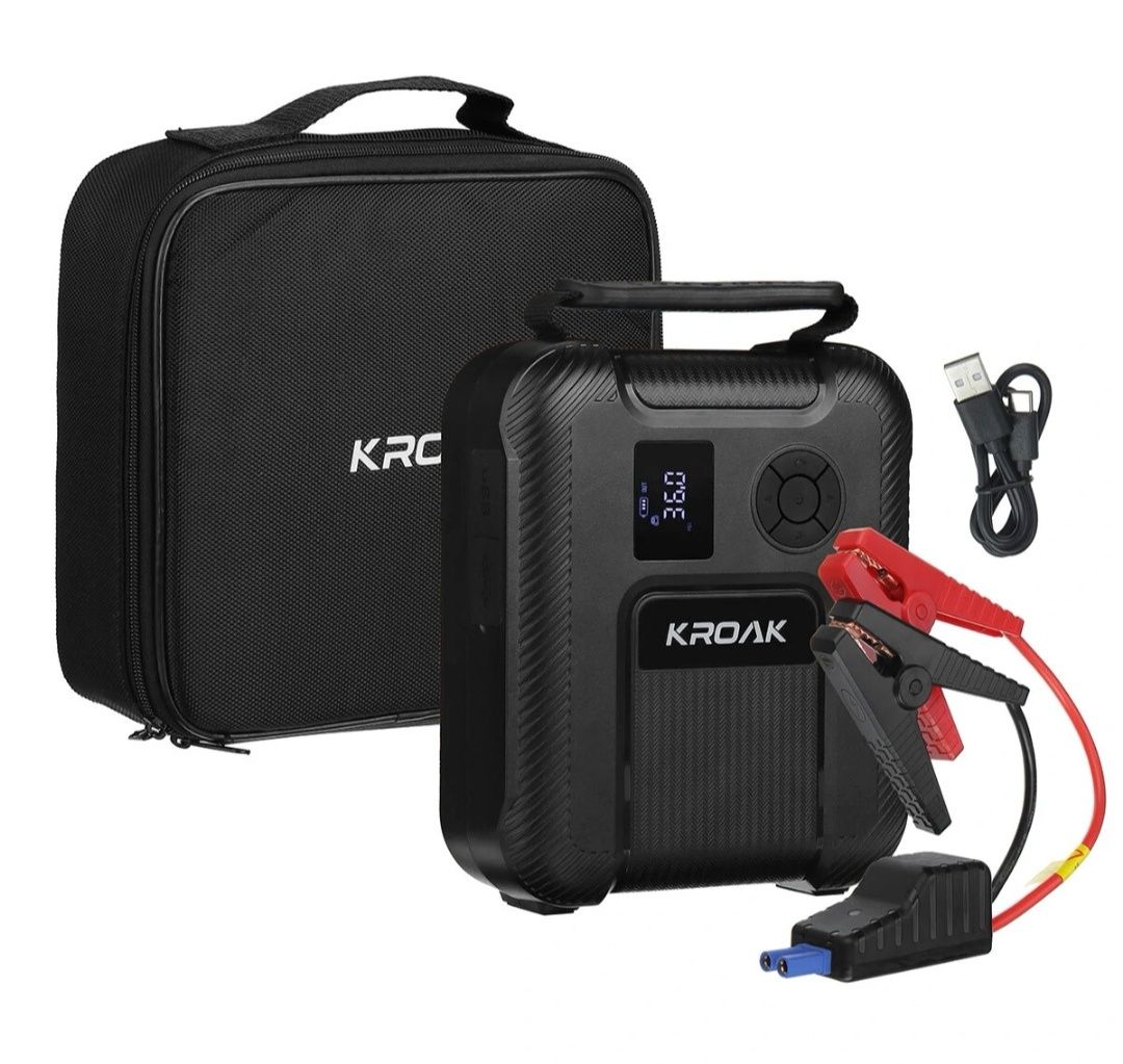 4w1 JUMP STARTER KROAK CSJ73 2000A kompresor lampa powerbank