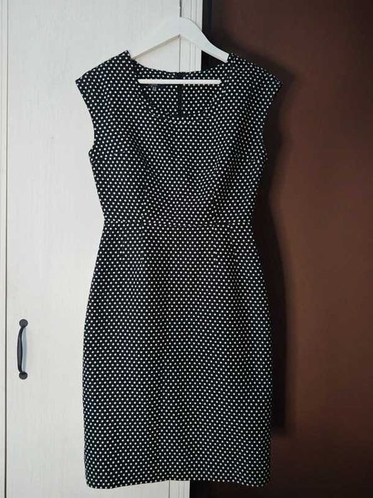 Aquascutum sukienka vintage grochy 50s retro pin up bawełna