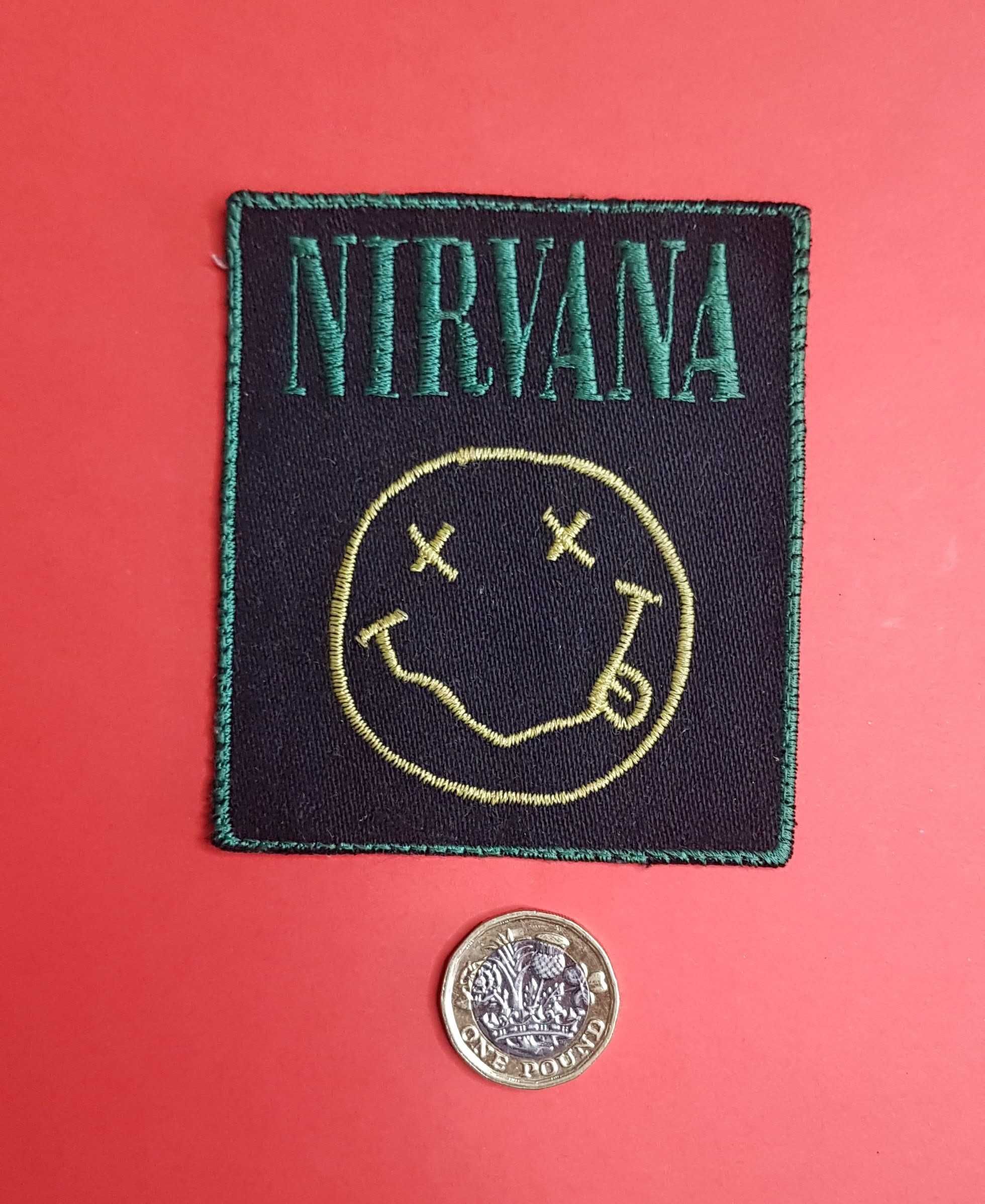 Vintage naszywka zespołu Nirvana smiley face do przyszycia