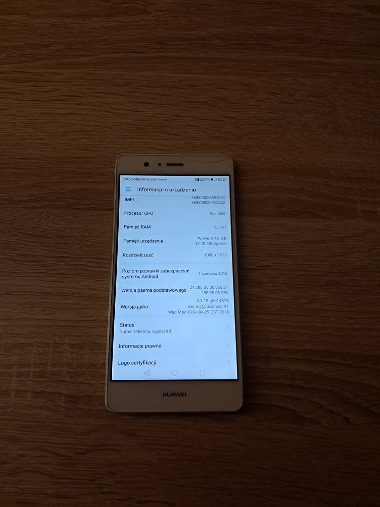 Smartfon Huawei P9 Lite