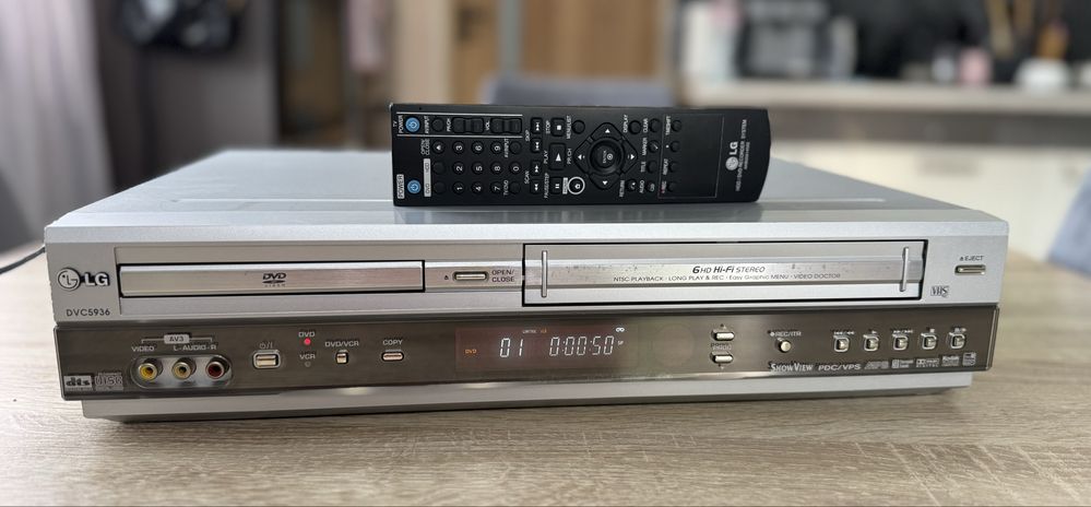 LG DVC5936 #Magetowid VHS DVD #Combo #6HD #Hi-Fi Stereo #Pilot
