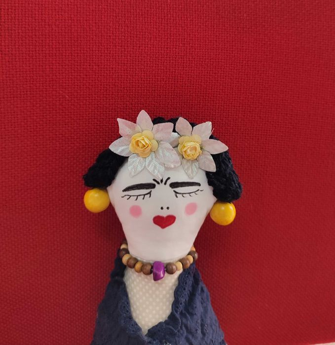Boneca de tecido Frida kahlo handmade