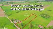 Działka na Mazurach 0,55 ha Barany