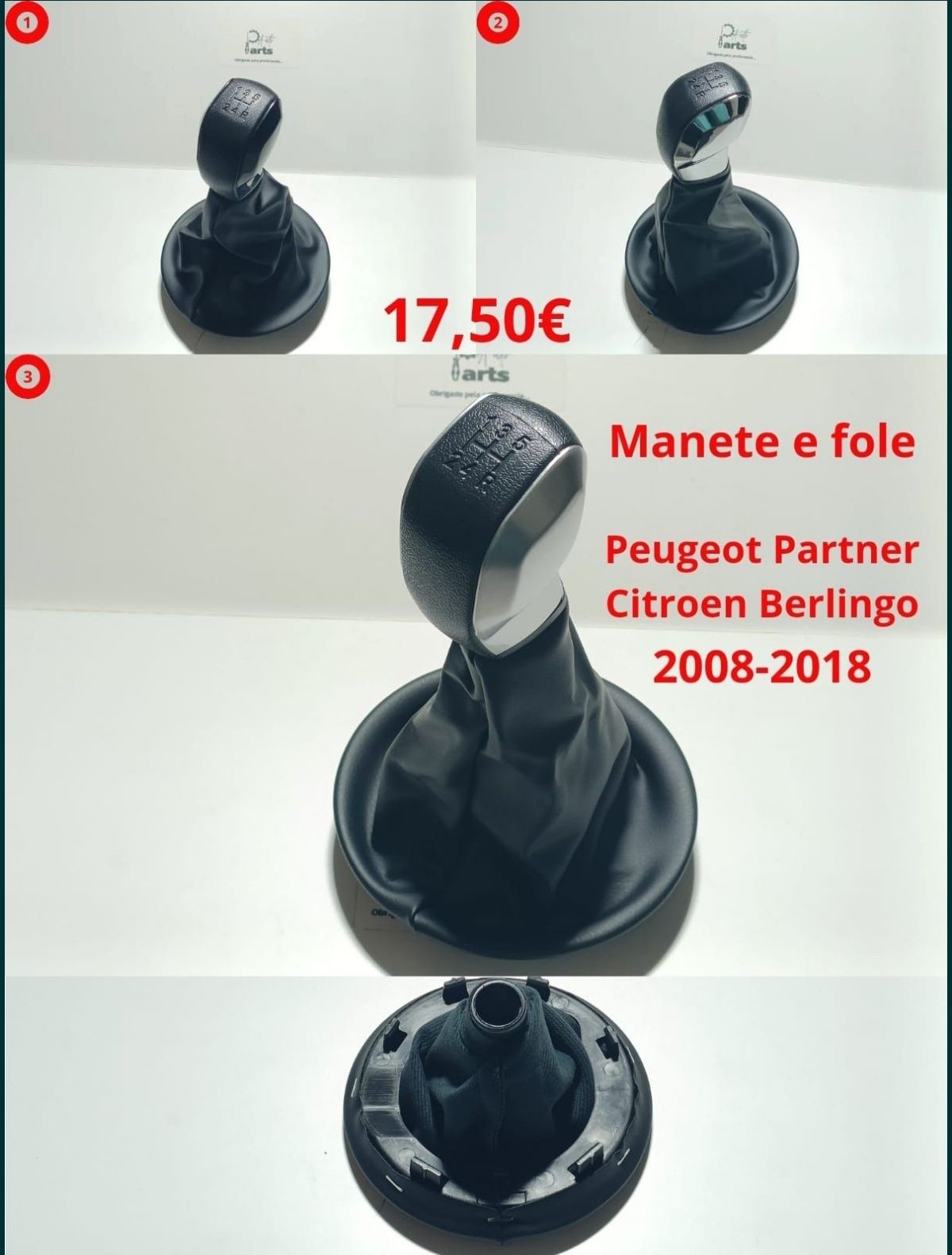 Mocas manetes de velocidades com fole Peugeot/Citroen