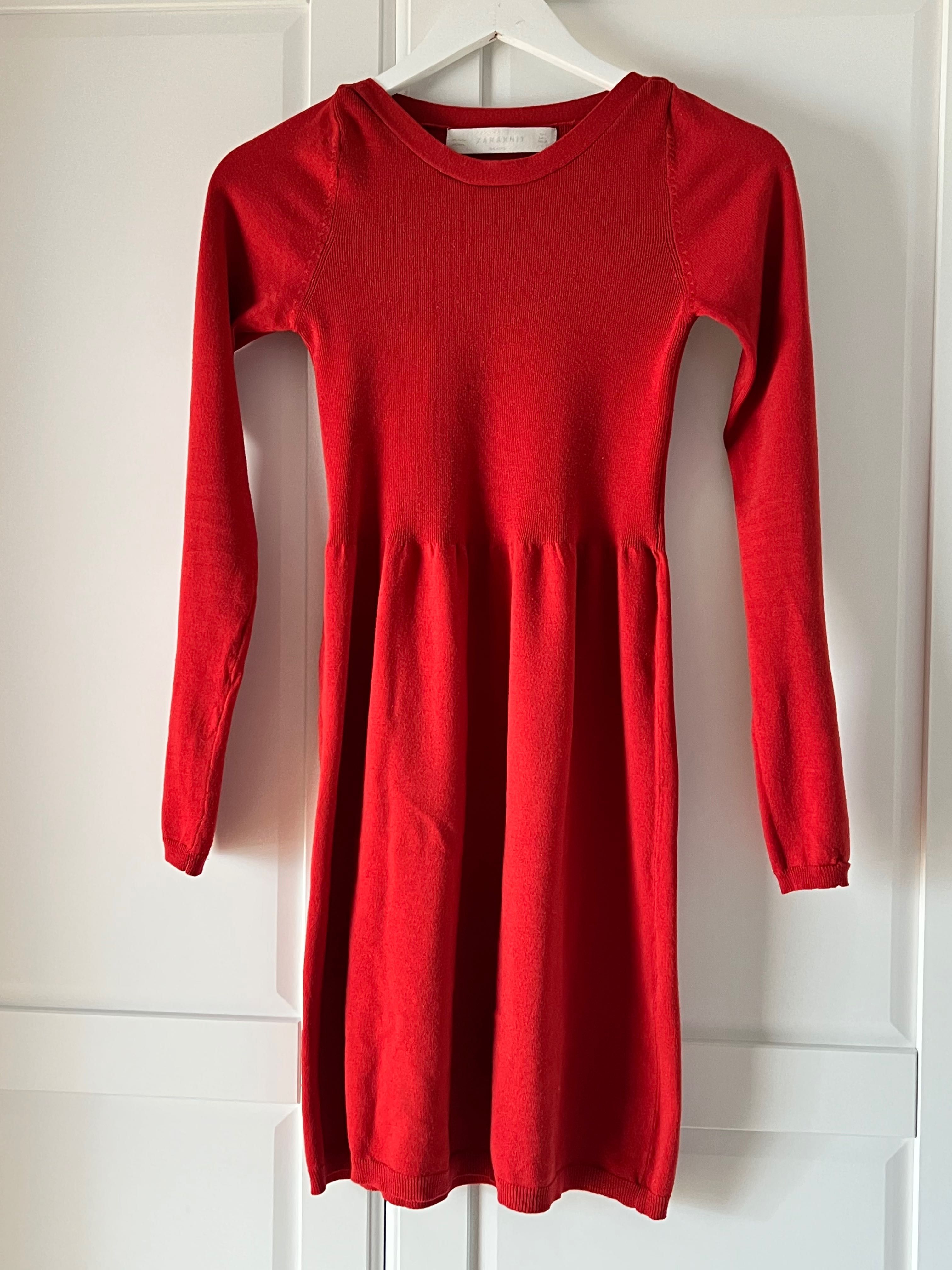 Czerwona sukienka Zara 36