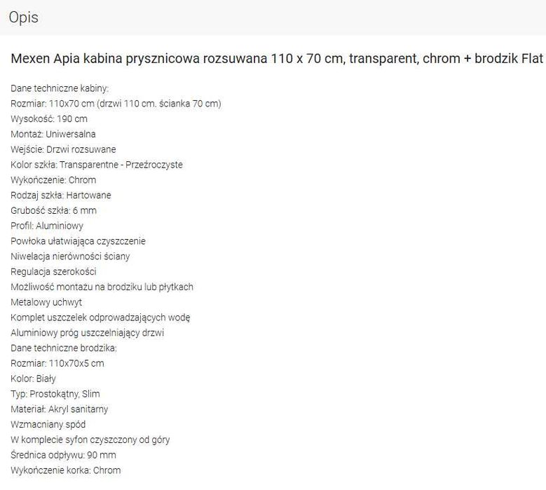 kabina prysznicowa z brodzikiem