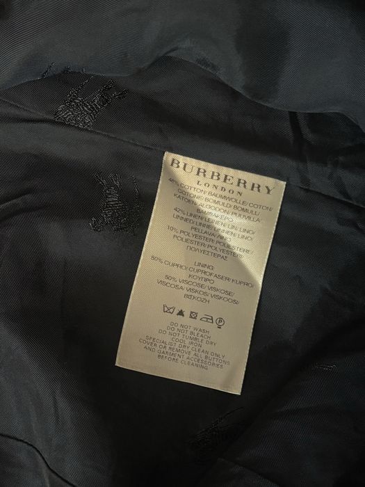 Burberry Двобортний піджак тренч льон котон