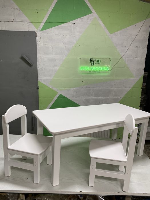 Столик для немовлят інклюзивний дерево меблі дитячі садочок стільчик