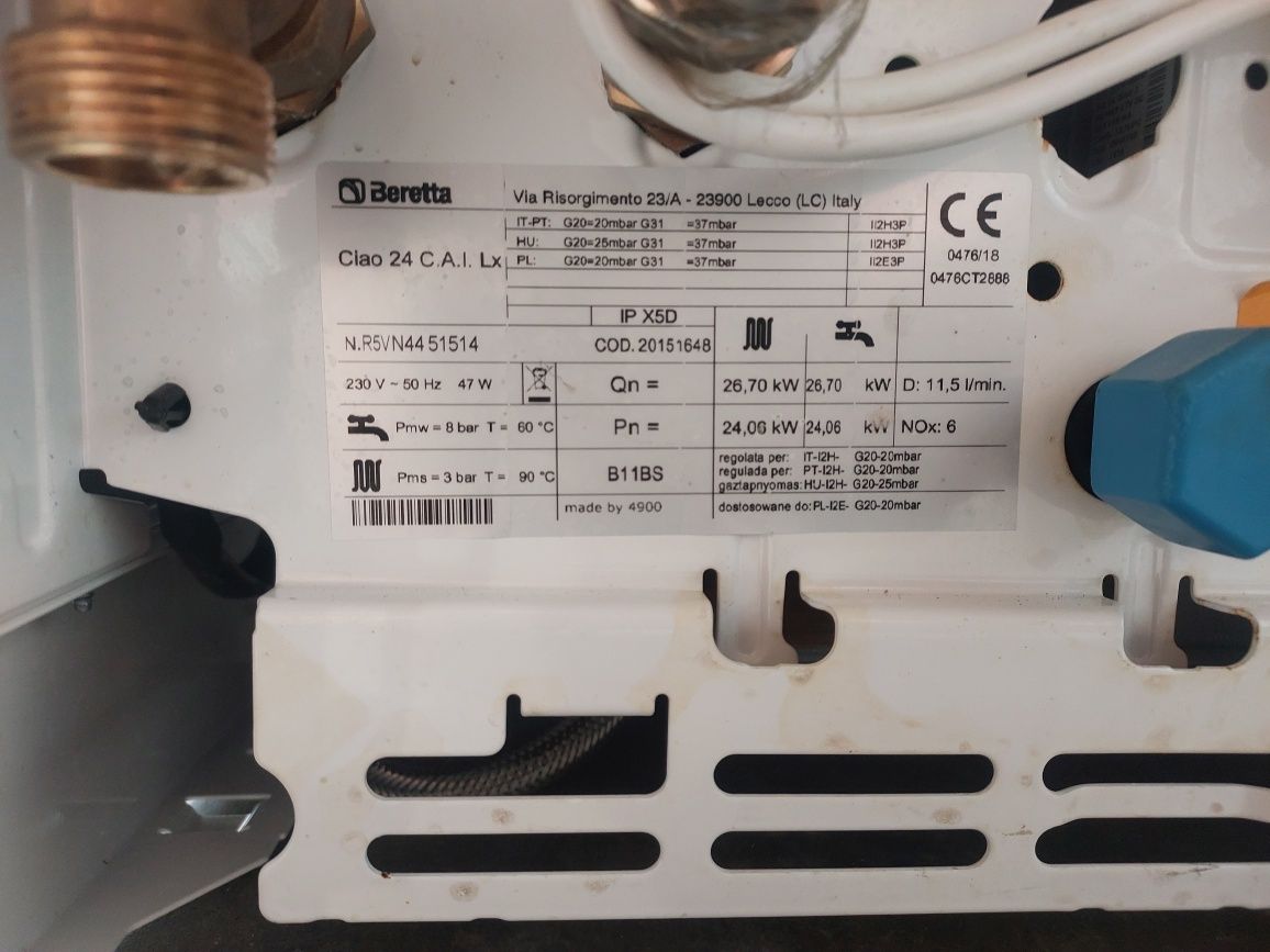 Kocioł beretta ciao 24 C.A.I Lx dwufunkcyjny Piec