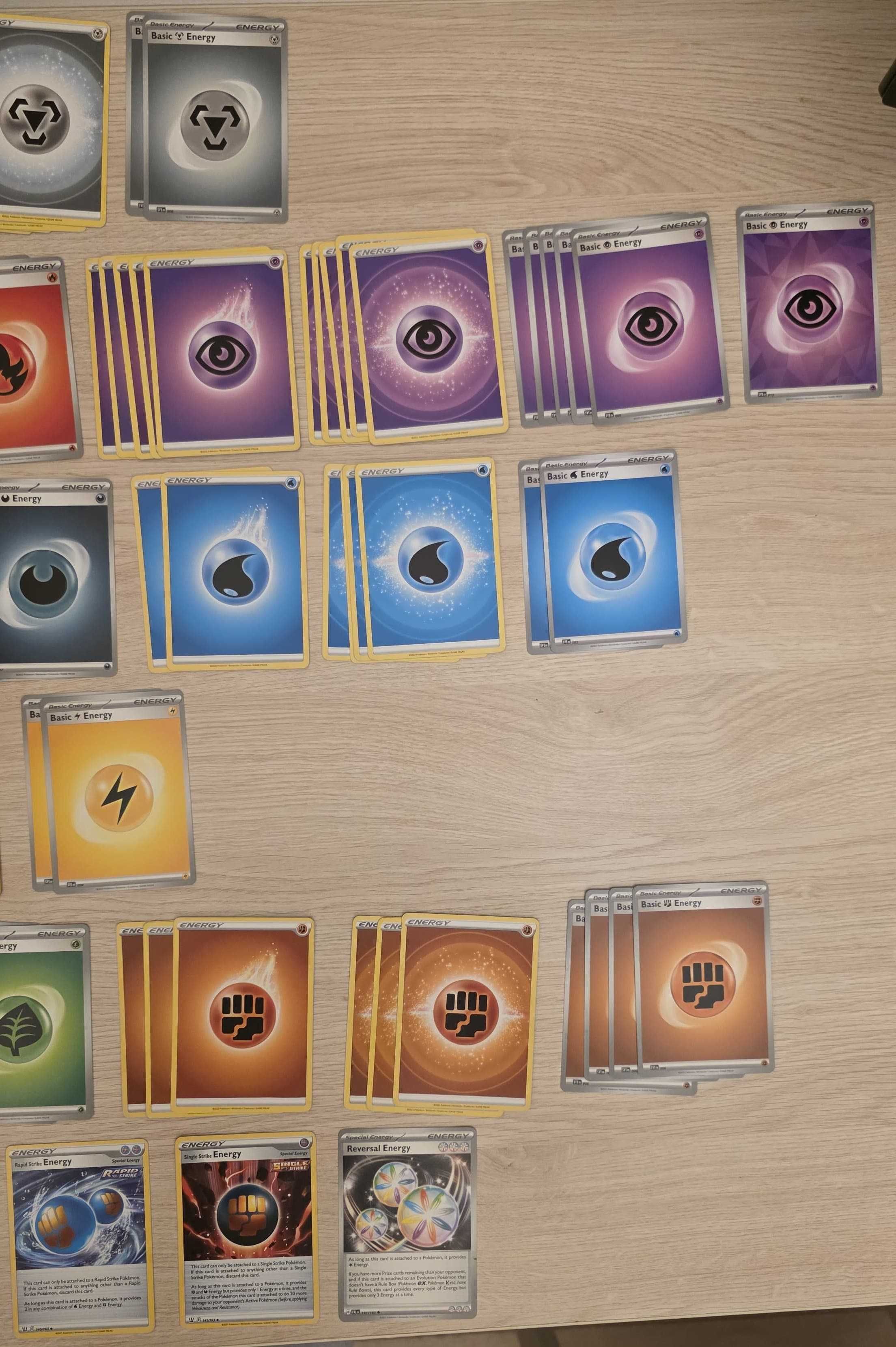 Karty Pokemon TCG - karty energii 112 szt - oryginalne