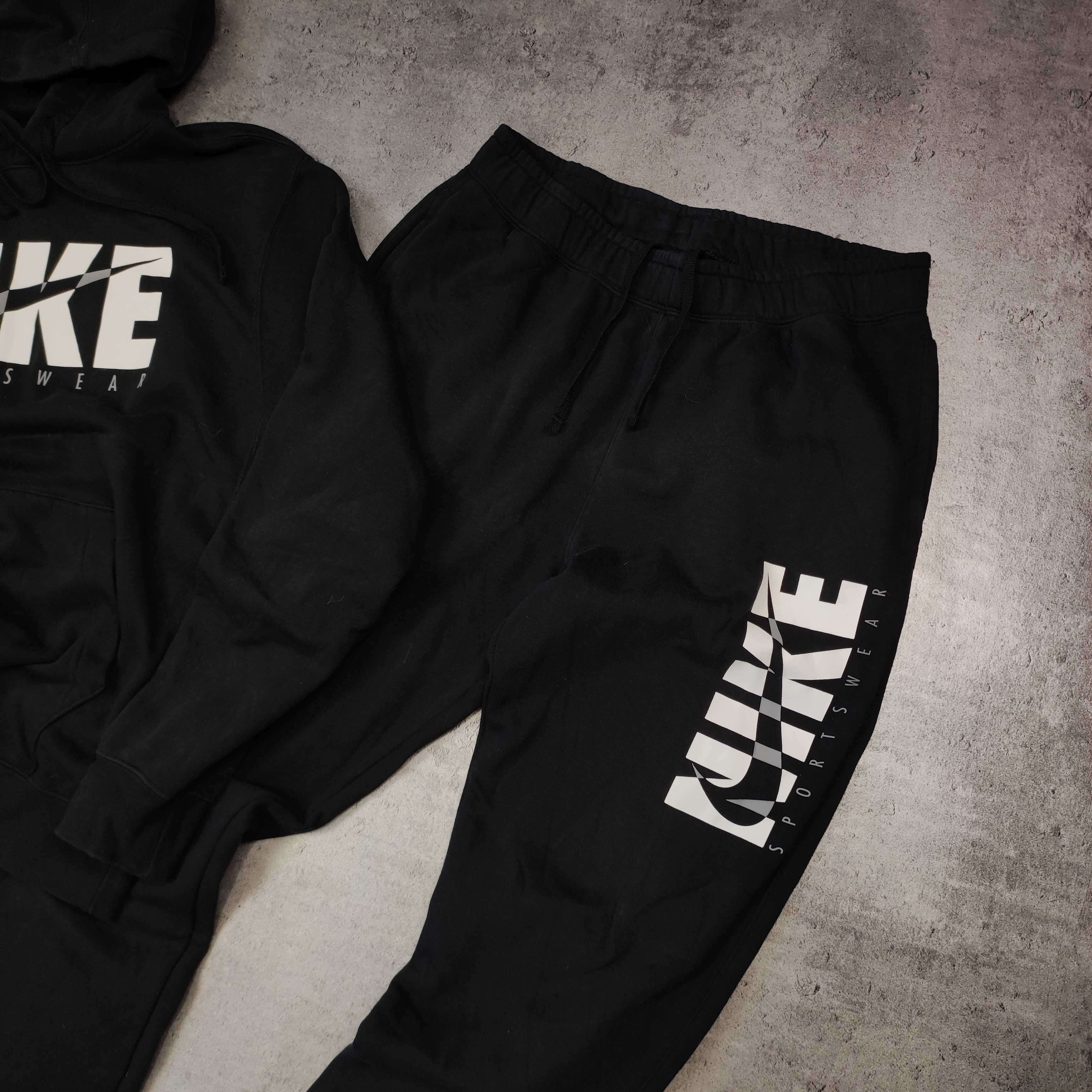 MĘSKI Zestaw Sportowy Bawełna Dresy i Bluza z Kapturem Hoodie Nike