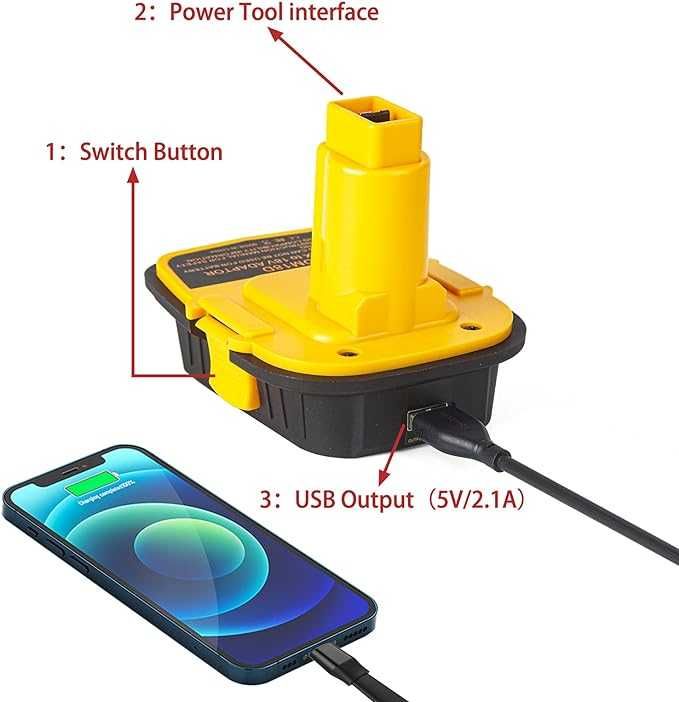 Bateria Adapter Konwerter DM18D do adaptera akumulatora DeWalt 18 V