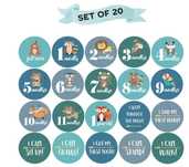 20 adesivos para fotos de bebe