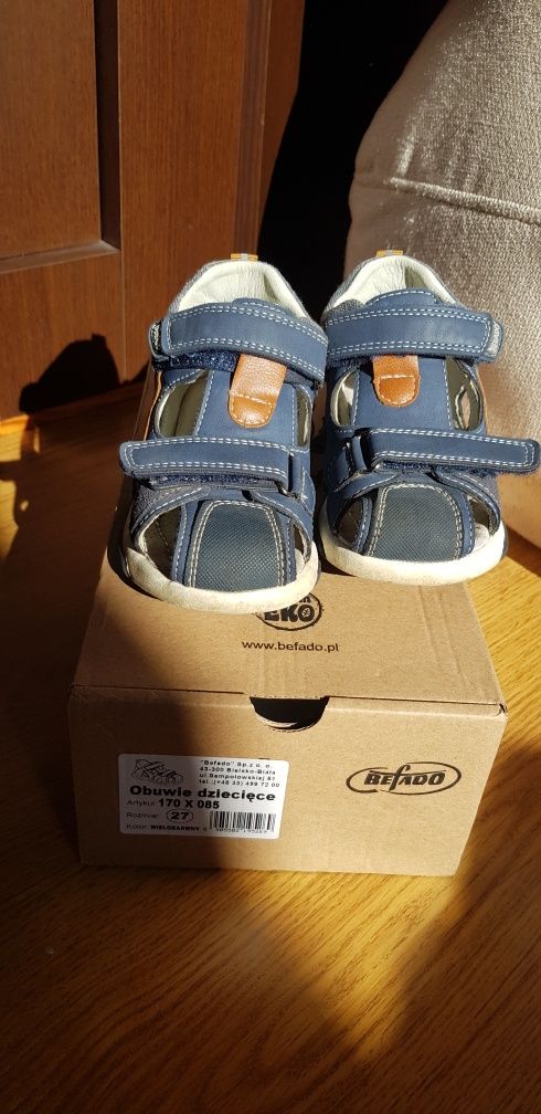 Sandały befado 27 jak nowe 17.3 cm
