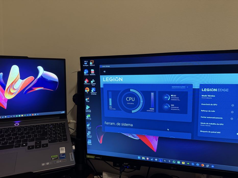 Troco/vendo Legion 5i 14650hx, rtx 4070, 32 gb ram e 2 tb ssd m2
