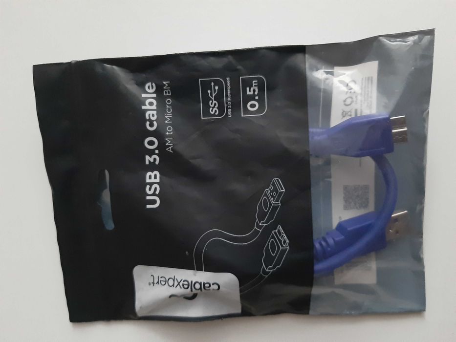 Кабель для підключення зовнішнього HDD USB A 3.0 - USB Micro-B, 0.5м.