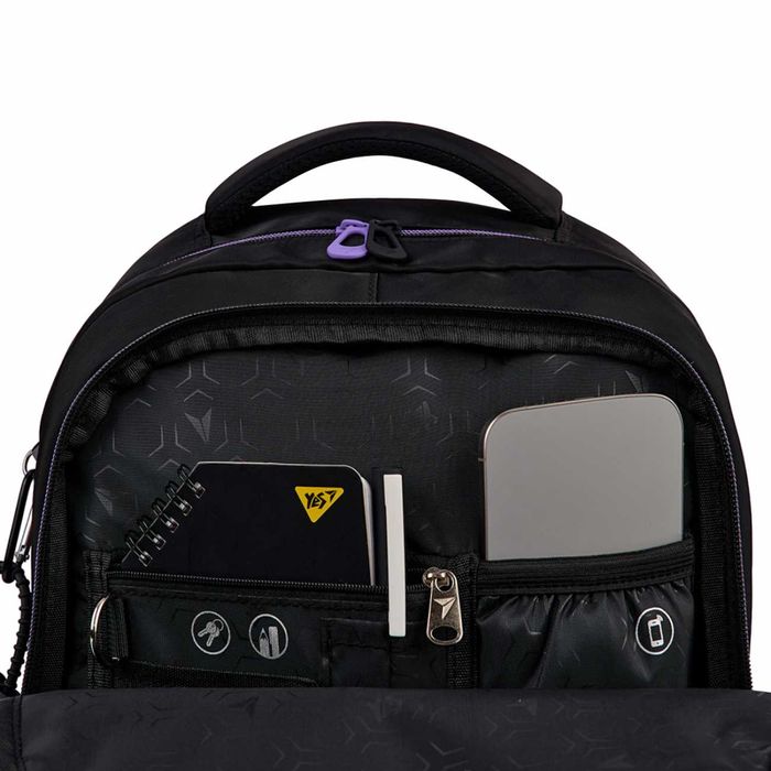 Рюкзак підлітковий шкільний YES Purple Hearts TS-48 на зріст 145-175см